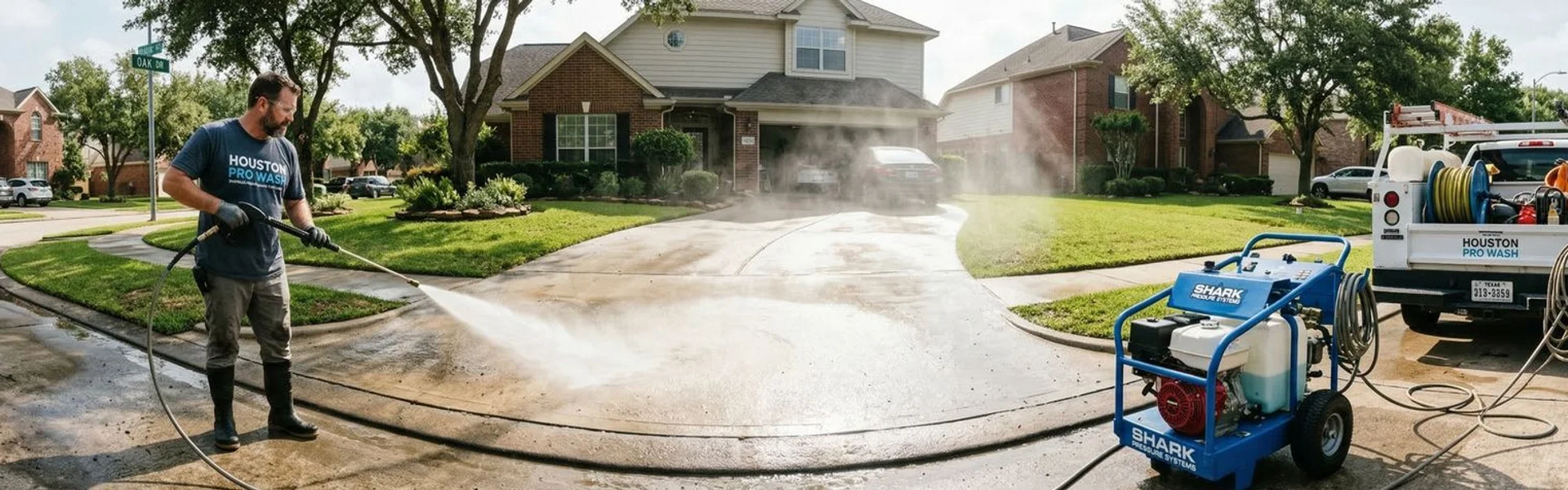 Professional power washing services in Houston, TX